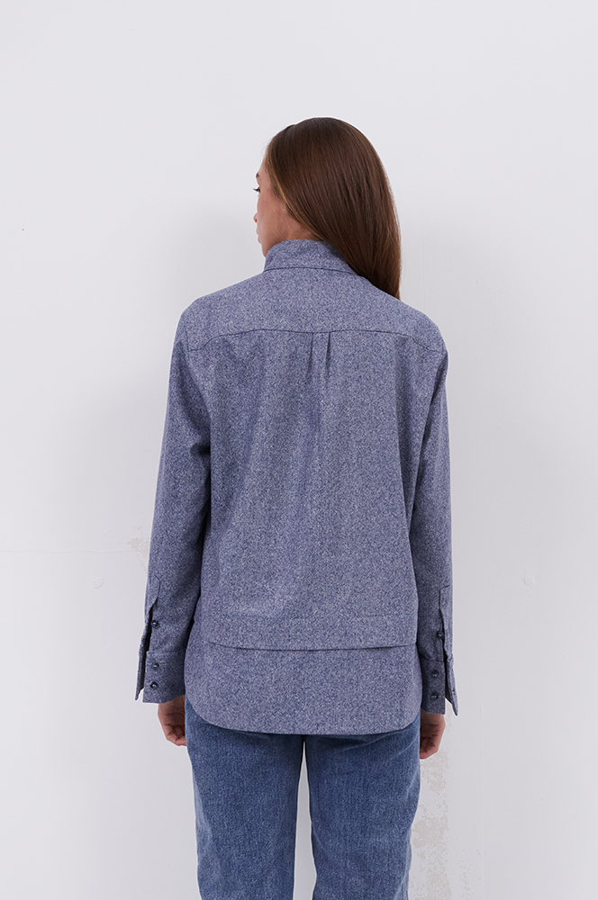 Сорочка поло меланж блакитний (Р 144)